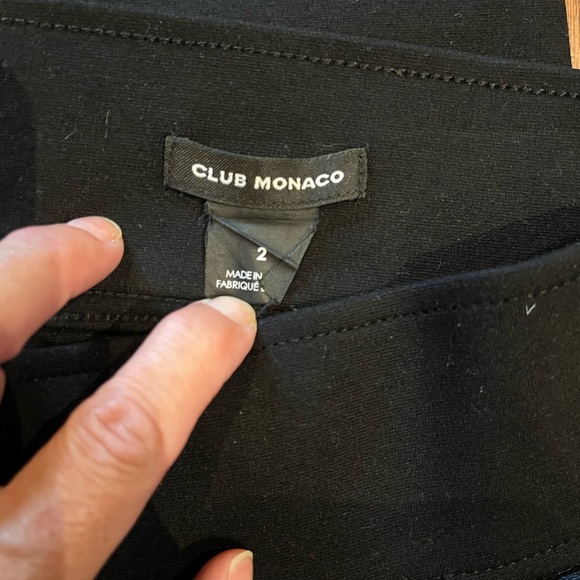CLUB MONACO PLEATHER FRONT LEGGINGS - Picture 3 of 8